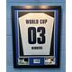 Football Shirt Framing Kit Large. Blue and White with free personalised plaque.