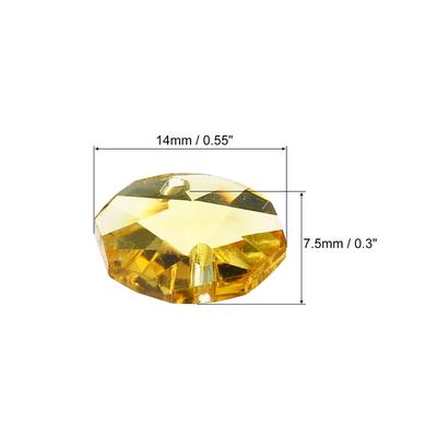 40Pcs 14mm Crystal Octagon Beads Chandelier Prisms Parts Hanging Beads