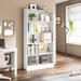 Industrial 72-inch Tall Bookcase 6-Tier Gray Library Bookshelf