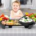 2 in 1 Portable Electric Hot Pot Barbecue Grill Non-Stick Teppanyaki Pan