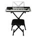 Sawtooth 54 Key Portable Piano Keyboard with Stand Bench Headphones Microphone Adapter 50 Preset Songs 160 sounds Built in Metronome & Free Music Lessons