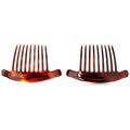 Caravan French Interlocking Comb Tortoise Shell Pair.65 Ounce