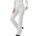 RYRJJ Womens Stretch Dress Pants Casual Slacks Pants with Pockets Flared Straight Leg Bootcut Trousers for Office Work Business(White M)