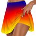 Zodggu Womens Red Jeans Shorts Women s Summer Pleated Tennis Skirts Athletic Stretchy Short Yoga Fake Two Piece Trouser Skirt Gradient Rainbow Shorts Trendy Shorts 6