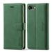 Case for SE 2020 Wallet Case iPhone 7 Case iPhone 8 Case with Card Holder Premium Leather Flip Cover Magnetic Closure Case Shockproof Pure Color Cover Kickstand Card Slots Case Green