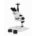 Vision Scientific Trinocular Zoom Stereo Microscope 10x WF Eyepiece 3.5xâ€”90x Magnification 0.5x & 2x Auxiliary Lens Pillar Stand with Large Base 144-LED Ring Light 5.0MP Digital Eyepiece Camera