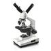 Vision Scientific Dual View Compound Microscope 10x WF Eyepieces 40x-1000x Magnification LED Illumination Coaxial Coarse & Fine Focus 1.25 NA Abbe Condenser Mechanical Stage