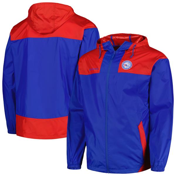 mens-columbia-royal-philadelphia-76ers-big---tall-flash-forward-challenger-omni-shade-full-zip-hoodie/