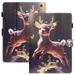 ELEHOLD for Fire HD 8/ Fire HD 8 Plus (2022/2020) Leather Case Cute Animals Pattern Folio Flip Case Card Slots Kickstand Magnetic Clasp Shockproof Smart Protective Case Deer