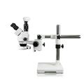 Vision Scientific VS-3F-IFR07-5N Trinocular Zoom Stereo Microscope 10x Widefield Eyepiece 0.7xâ€”4.5x Zoom Range 7xâ€”45x Magnification Range Single Arm Boom Stand 5.0MP Digital Eyepiece Camera