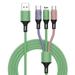 Lomubue Data Cable Universal Fast Charging 3 in 1 Liquid Silicone 8-pin Micro USB Type-C Charging Cable for Office