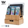 MobileVision Bamboo Slim Charging Stand and Bamboo Drawer Combo