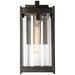 Cela 13.6" High Clear Glass Coastal Oil Rubbed Bronze Outdoor Sconce