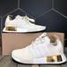 Adidas Shoes | New W/O Box! Womens Adidas Nmd R1 Off White Gold Athletic Sneakers Size 7 | Color: Cream/Gold | Size: 7