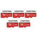 KOOTION 5-Pack 128GB Micro SD Card Class 10 Micro-SDXC Memory Card UHS-I, High Speed Flash TF Card for Security Camera/Smartphone/Drone/Dash Cam/Tablet/PC, C10, U1, 128GB 5Pack