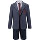 UPUPCOS Roald Dahl Matilda The Musical Cosplay Costume Grey Red School Uniform JK Dress with Tie Halloween Party-L