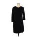 Ann Taylor Casual Dress - Sweater Dress: Black Solid Dresses - Women's Size Medium
