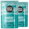 Hunter & Gather Marine Collagen Powder Twin Pack | Pure Unflavoured Premium Hydrolysed Wild Caught Marine Collagen Peptides Powder for Hair Skin Nails Muscles | Collagen Supplements for Women and Men