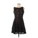 City Studio Casual Dress - Fit & Flare: Black Dresses - Women's Size 9