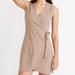 Madewell Dresses | Madewell Crosshatch Side Tie Dress | Color: Tan | Size: M