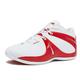 AND1 Rise Men’s Basketball Shoes, Sneakers for Indoor or Outdoor Street or Court, Sizes 7 to 15, White/Red/Silver Grey, 12.5 Women/11 Men
