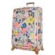 Lily Bloom Design Pattern 28" Luggage Softside Expandable With Double Spinner Wheels, Large Lightweight Suitcase Checked Bag For Women, Trop Pineapple, 71.12 cm