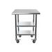 Amgood 30x12 Rolling Prep Table w/ Stainless Steel Top & 2 Shelves in Gray | 38 H x 12 W x 30 D in | Wayfair AMG WT-3012-2SH-WHEELS