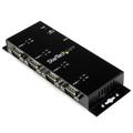 StarTech.com 4 Port USB to DB9 RS232 Serial Adapter Hub – Industrial D
