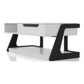 Hokku Designs Aimee-Rose Lift Top Floor Shelf Coffee Table w/ Storage Wood in Brown/White | 20.28 H x 49.21 W x 24.62 D in | Wayfair
