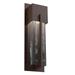 Hammerton Studio Square Glass 16 Inch Tall Outdoor Wall Light - ODB0055-16-TB-BG-G1