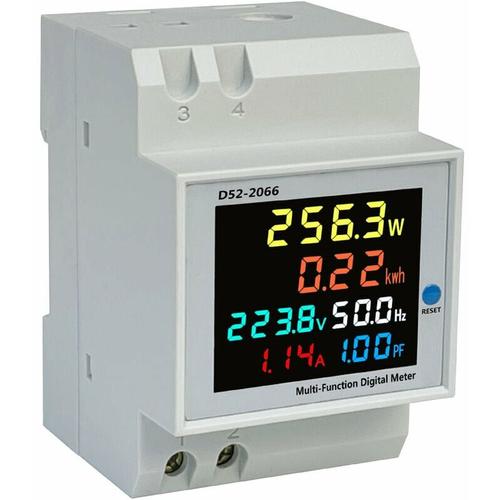 WAY - AC40-300V 100A Digitaler Energiezähler geeichter Wechselstromzähler KWh Amperemeter Voltmeter