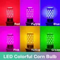 Ampoule de maïs LED colorée lampe AC 220V décoration de lustre rose rouge bleu vert violet