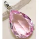 Pendentif en cristal rose élégant pour femme gros bijoux fantaisie accessoires de fiançailles de