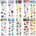 Autocollants 3D bouffants Disney Mickey Mouse étiquette Scrapbook dessin animé princesse Kawaii