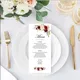 QuePlate-Cartes de Menu de Mariage avec Logo Personnalisé Décoration en Papier Perlé Nom