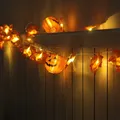 Guirlandes lumineuses pour Thanksgiving guirlande de citrouille en feuille d'érable pour vacances