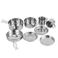 Ensemble de casseroles en acier inoxydable ustensiles de cuisine de camping portables casserole