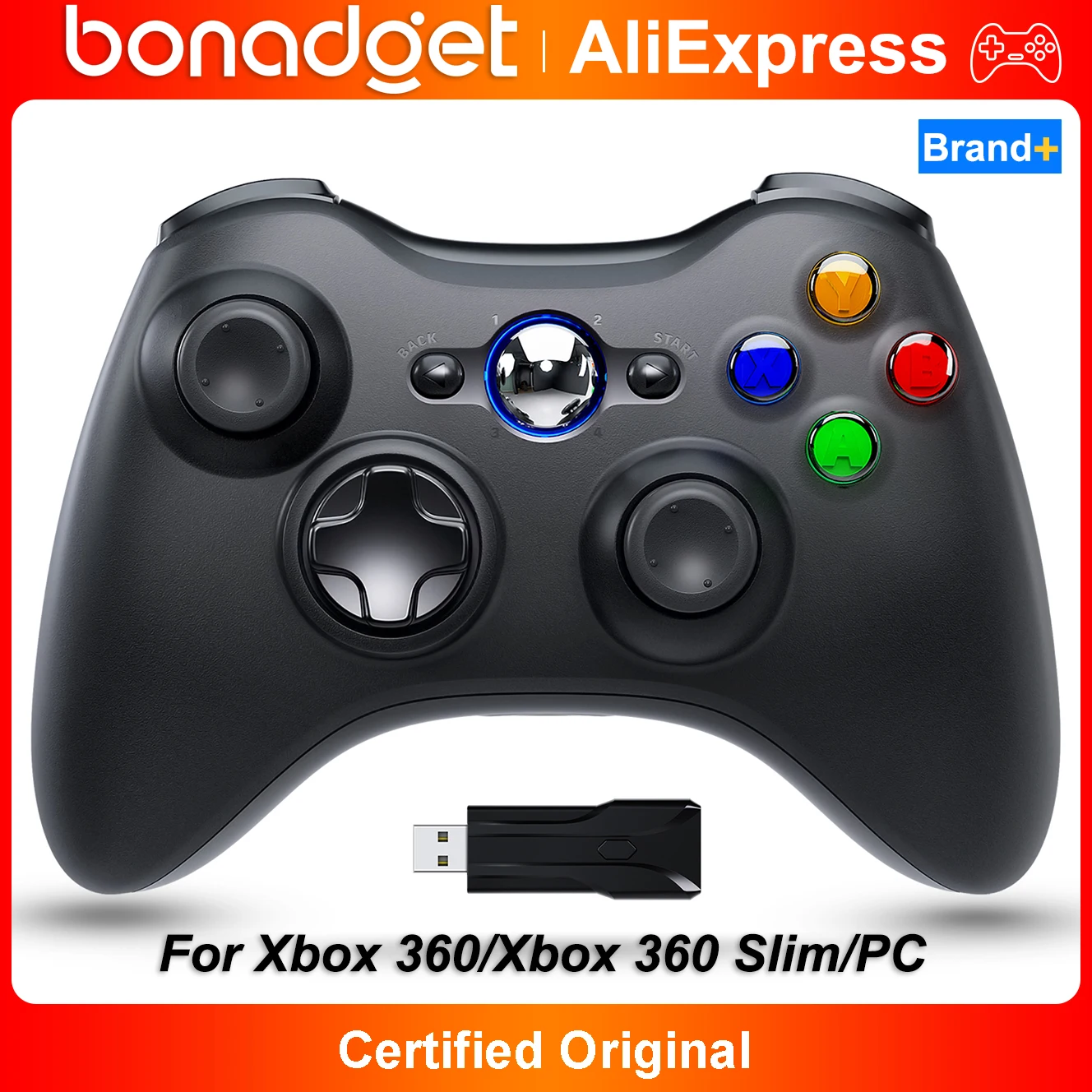Contrôleur de jeu pour Xbox 360/360 Slim/PC 2.4G, manette de jeu sans fil, Consoles de jeux vidéo, Joystick à bascule, poignée de jeu, accessoires
