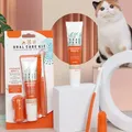 Dentifrice comestible sain pour animaux de compagnie avec brosse à dents petits chiens chats