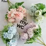 Meldel-Bouquet de Pivoines Artificielles Fausses Roses pour Décoration de Mariage de Maison DIY