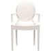 Modern Plastic Armchair With Arms Acrylic Mirrored Dining Chairs Retro Desk Stackable Molded