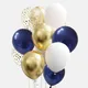 Ballons confettis en Latex 20 pièces de 12 pouces en métal chromé or noir décorations de mariage