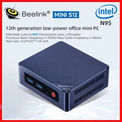 Beelink-Mini PC Intel Alder Lake N95 Mini S12 Pro N100 Ordinateur de Bureau 12e Isabel 8 Go