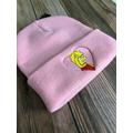 Lisa Loser Beanie, Cute Embroidered Hat, Cartoon Beanies, Popular Tv Shows, Pink Beanie