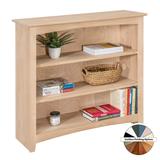 Arch+Haven Unfinished Solid Wood Bookcase 36" W x 36" H