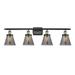 Innovations Lighting 916-4W-11-36 Cone Vanity Cone 4 Light 36 Wide Vanity Light - Black