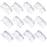 12Pcs 16 Teeth Hair Clip Combs Plastic Hair Side Combs Pin Clips Bridal Wedding Veil Combs for Women Girls Hair Accessories Clear