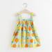 B91xZ Princess Dresses For Girls Outfits Girls Strap Lemon Princess Dresses Sleeveless Baby Toddler Print Girls Blue Size 12-18 Months