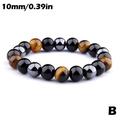 Obsidian Tiger Eye Hematite Bracelet Triple-Protection Bangle Men/Women Jewelry E1A5