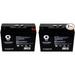 SPS Brand 12V 18Ah Replacement Battery (SG12180FP) for Lightalarms OSG12E3 - Retrofit Emergency Light Battery (2 Pack)